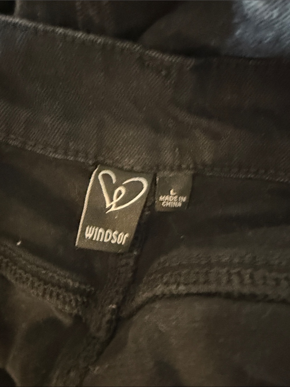 Windsor Black Top with Heart Tag